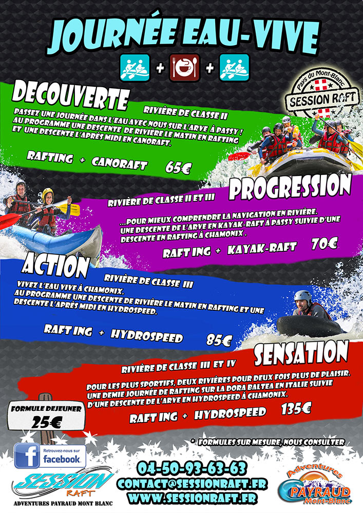 rafting en famille, Session raft, rafting en haute savoie au pays du Mont-Blanc, 74, rafting à chamonix