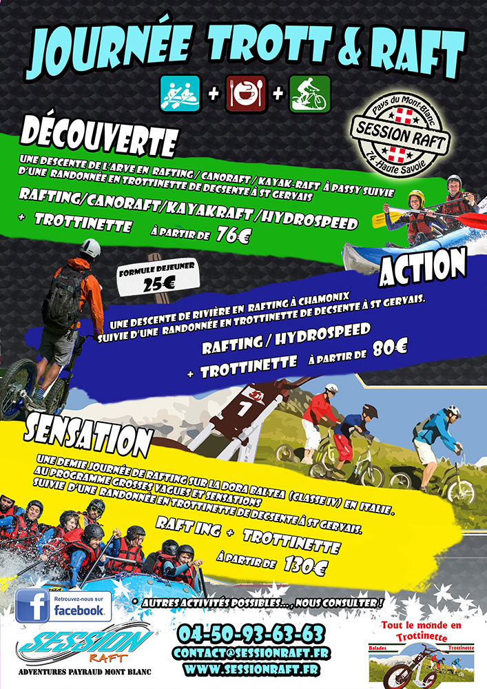 rafting en famille, Session raft, rafting en haute savoie au pays du Mont-Blanc, 74, rafting à chamonix